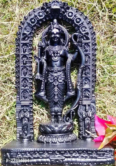 In Black Colour Lord Ram Lalla Statue Is Made From Fine Quality Polyresin Material. To Place In Our Home Tample.