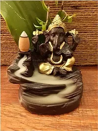 Water Fountain Lord Ganesh Suitable In Our Home And Free 10 Backflow Cone . With In Golden Colour.-thumb1
