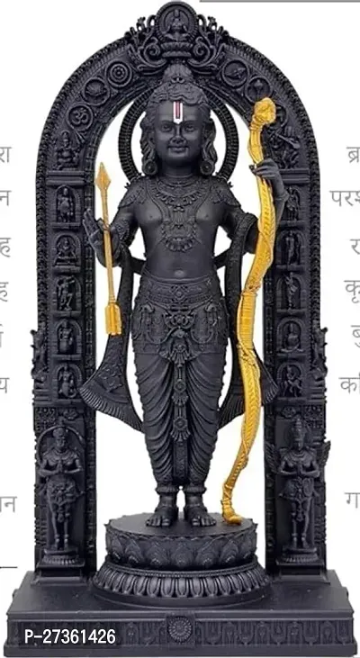 Shree Idol Ram Lalla Statue  With In Made Of Good Quality Fine Polyresin Material With In Black Colour To Decorate And Showpiece.-thumb0