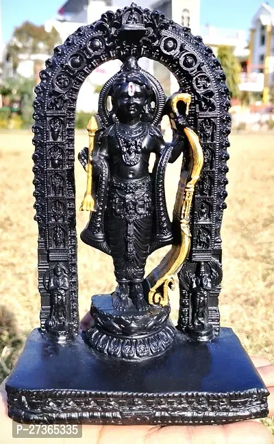 Ram Mandir Janambhumi  Ayodhya Ram Lalla Statue With The Made Of Polyresin Material In Black Colour. This Statue Is Source Of Positive Energy