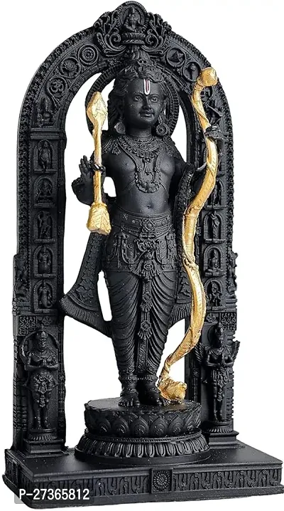 Ram Janambhumi  Ayodhya  Ram Lalla  Statue Shree Ram Murti In Black  Colour  Decorate  Gifts Showpiece.-thumb0