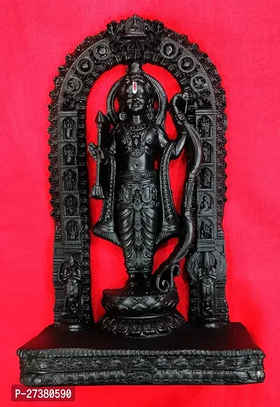 Ram Mandir Lord Ram Lalla Statue Made With Fine Quality Polyresin Material With In Black  Colour Its Place To Home Tample-thumb0