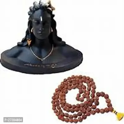 Idol Adiyogi In Black Colour . With Rudraksh Mala . It Has Beatiful Crescent Moon  Tilak On Top Which Gives A Beautiful Look To Lord Shiva Idol-thumb2