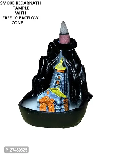 Water Fountain Lord Mahadev Smoke  Kedarnath Mandir  Suitable To Home And Holder Incense Free 10 Backflow Cone.-thumb0