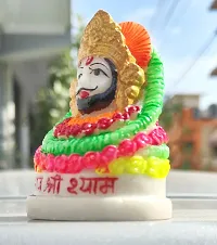 Resin Lord  Khatu Shyam Ji Pooja In Home Tample Decorated Living Room And Showpiece Car Dashboard Office Desk-thumb1