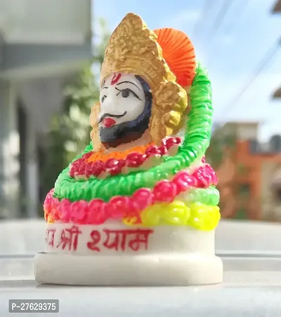 Idol Khatu Shyam Baba Ji Idol Statue for Pooja Room Home Office Khatu Shyam Murti With In Multicolour-thumb2