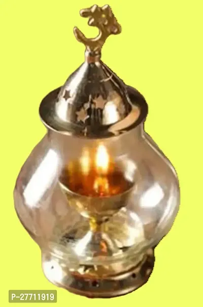 Akhand Diya for Puja Diya Oil Lamp Tea Light Holder Lantern,  Akhand  Jyot  Diya  Home Decor Brass Diya H 6 Inch-thumb0
