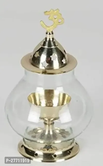 Akhand Diya for Puja Diya Oil Lamp Tea Light Holder Lantern,  Akhand  Jyot  Diya  Home Decor Brass Diya H 6 Inch-thumb2
