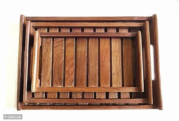 Wooden Tray For Serving Pack Of 3-thumb2