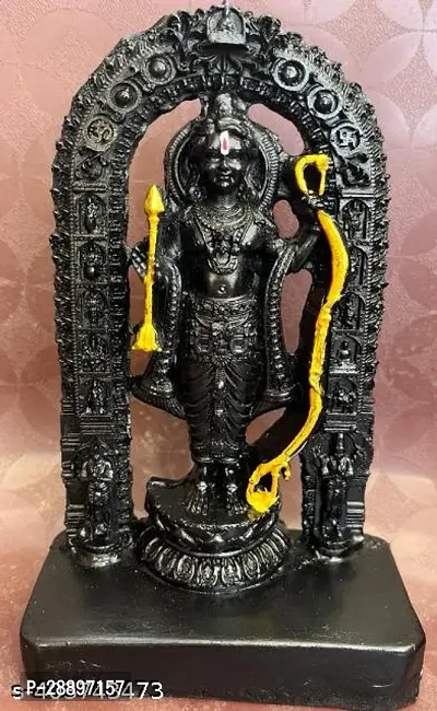 Ram Lalla Idol Miniature Sculpture and Ram Mandir Combo-thumb3