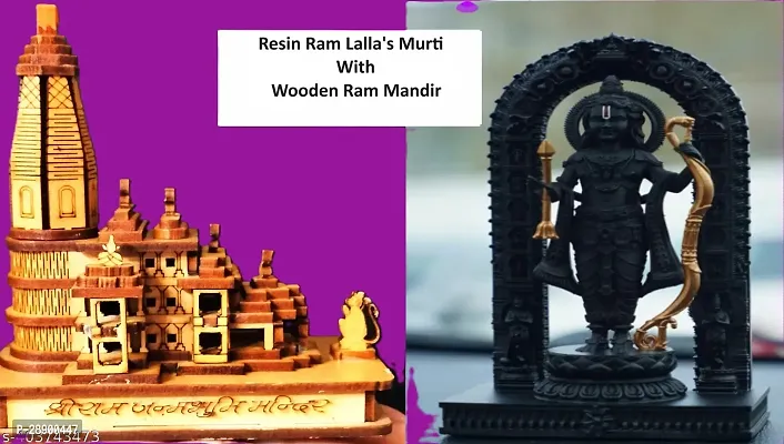 Shree Ram Lalla Murti for Car Dashboard Ayodhya Mandir Ramlalla Temple combo-thumb0