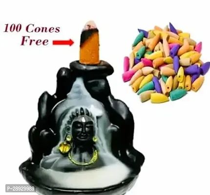 Haridwar Divine Adiyogi Shiva Smoke Fountain With 100 Backflow Cones-thumb0