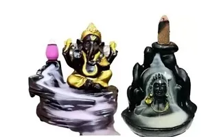 Combo of Lord Shiva and Lord Ganesh Backflow Fountain with 50  Backflow Sticks-thumb1