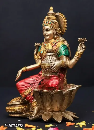 HARIDWAR DIVINE Polyresin Marble Power Panchmukhi Laxmi MATA Statue for Home Pooja / Temple  / Diwali Pooja-thumb3