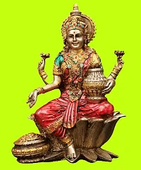 HARIDWAR DIVINE Laxmi MATA Ji Murti Statue Goddess Laxmi Idol for Pooja Gift Good Luck Money (Multicolor)-thumb1