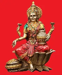 HARIDWAR DIVINE Laxmi MATA Ji Murti Statue Goddess Laxmi Idol for Pooja Gift Good Luck Money (Multicolor)-thumb2