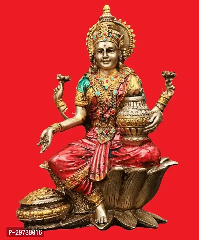 HARIDWAR DIVINE Laxmi MATA Ji Murti Statue Goddess Laxmi Idol for Pooja Gift Good Luck Money (Multicolor)-thumb3