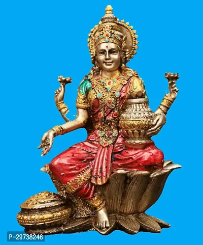 HARIDWAR DIVINE Lakshmi Idol for Home  Office Temple I Living Room I Laxmi ji I Devi Maa I MATA Rani I Bronze God Idols I Pooja Room I Office Temple-thumb0