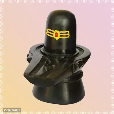 Shivling Idol Handcrafted  Hand Painted With Tilak  1 PC-thumb0