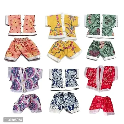 Stylish Laddu Gopal Cotton Summer Dress Pack of 6 Assorted Size 1