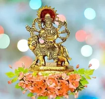 HARIDWAR DIVINE Maa Durga Idol Golden| Ideal for Home/Office Temple puja | Home Decor | Navratri puja | Festival pujan | Gift Item-thumb2