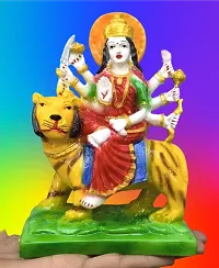 HARIDWAR DIVINE  Durga Maa Murti,Shero vali ma Metal Statue for Navratri Pooja,Temple Pooja,Decor Your Home  Office,Religious idol Gift Article,Showpiece Figurines, POLYRESIN-thumb1