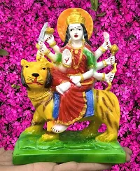 HARIDWAR DIVINE Polyresin Goddess Maa Durga Devi Statue Sherawali MATA Idol, Multicolor Pooja,Decor Your Home, 1 Piece-thumb2