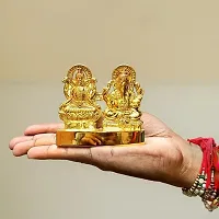 HARIDWAR DIVINE Goddess Laxmi  Lord Ganesha Metal Golden Murti | Idols for Home, Office Decoration Items -Lakshmi Ganesh for Diwali Puja  Gifts-thumb2