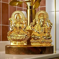 HARIDWAR DIVINE Laxmi Ganesh Statue Laxmi-Ganesh Idols for Home Office Deacute;cor Ganesh Laxmi Metal  showpiece Gift for Birthday Wedding Festivals-thumb1