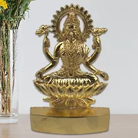 HARIDWAR DIVINE Gold Plated Laxmi Mata Idol Showpiece,Metal Lakshmi Statue for Diwali,Home Deacute;cor, Golden-thumb2