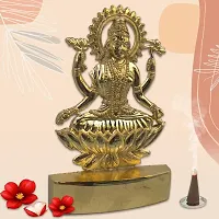 HARIDWAR DIVINE Golden Metal Lord Lakshmi Idol | Statue | Antique Finish Idols | Murti | Idol for Temple Puja Pooja Room Home Decor-thumb1