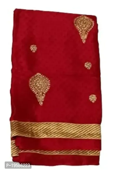 Red colour golden work saree-thumb0