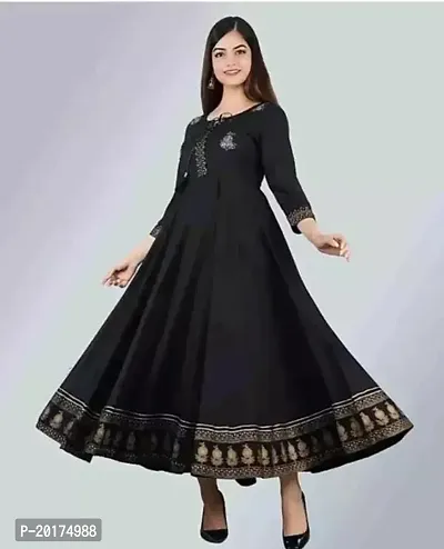 Stylish Rayon Anarkali Stitched Kurta For Women-thumb0