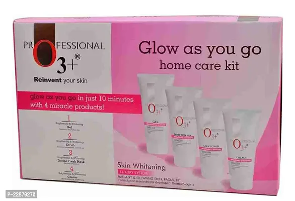 Professonal O+3 Radiant  Glowing Skin Facial Kit 4 Miracle Product-thumb0