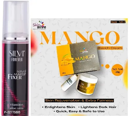 Silvi Makeup Fixer  Skinalive Mango bleach Cream Pack Of 2-thumb0