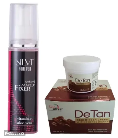 Silvi Makeup Fixer  Skinalive DE-TEN bleach Cream Pack Of 2-thumb0