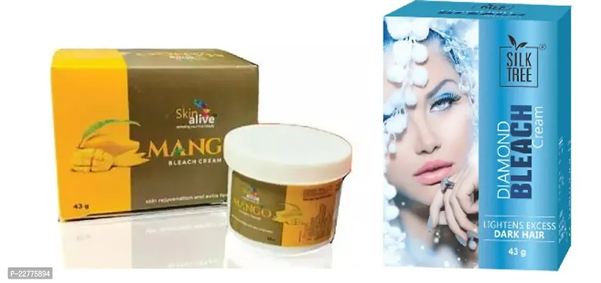 Skinalive Mango Bleach Cream  Silktree Diamond Bleach Cream Pack Of 2