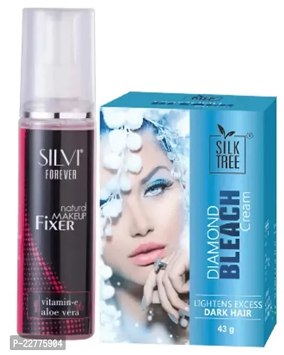 Silvi Makeup Fixer  Silktree Diamond Bleach Cream Pack OF 2