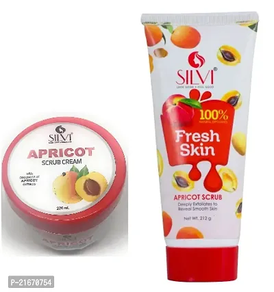 Silvi Apricot Scrub Cream  Silvi 100% Fresh Skin Apricot Scrub