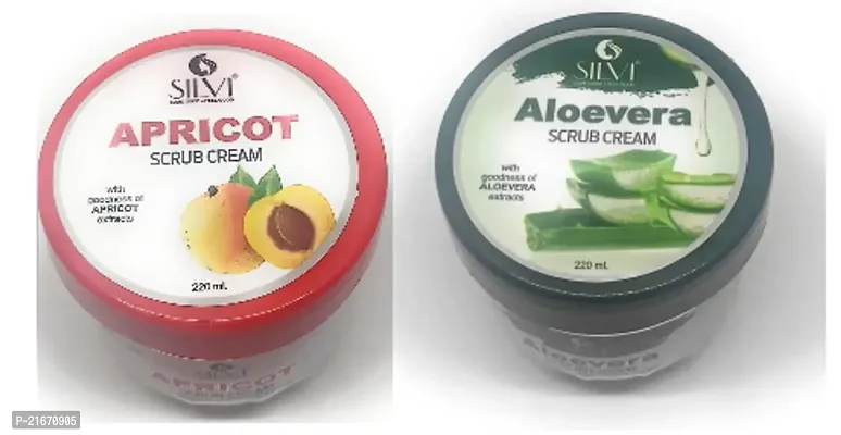 Silvi Apricot Scrub Cream  Silvi aloevera scrub cream
