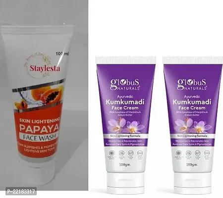 Staylesta papaya face wash  globus KUMKUMADI FACE CREAM