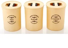 TEA, SUGAR ,COFFEE CANTAINER (PACK of 3)FOR KITCHEN,Storage Jar for Kitchen Can be used for multipurpose-thumb1