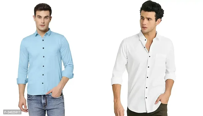 Reliable Polyester Casual Shirts For Men Pack Of 2-thumb0