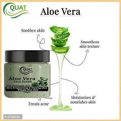 Quat Alovera Face Scrub For Natural Skin And Pimple Free Skin for men and women (100 Gm)-thumb4