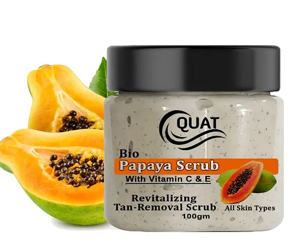 Quat Papaya Face Scrub for Skin Boosting, Oily Skin, Women, Men ( 100 GM)