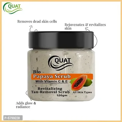 Quat Papaya Face Scrub for Skin Boosting, Oily Skin, Women, Men ( 100 GM)-thumb2