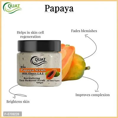 Quat Papaya Face Scrub for Skin Boosting, Oily Skin, Women, Men ( 100 GM)-thumb4