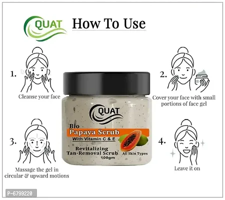 Quat Papaya Face Scrub for Skin Boosting, Oily Skin, Women, Men ( 100 GM)-thumb5