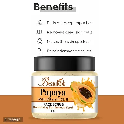 Orchid Beauty Papaya Face Scrub for Skin Boosting | Oily Skin| for Glowing Skin | Skin | Women and Men (100gm)-thumb4