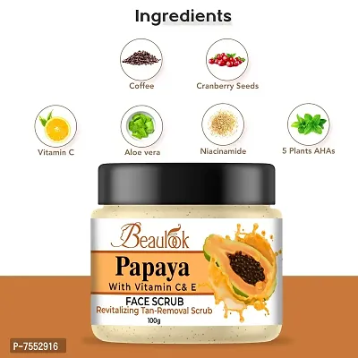 Orchid Beauty Papaya Face Scrub for Skin Boosting | Oily Skin| for Glowing Skin | Skin | Women and Men (100gm)-thumb2